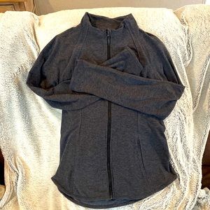 Yogalicious full zip dark heather grey jacket